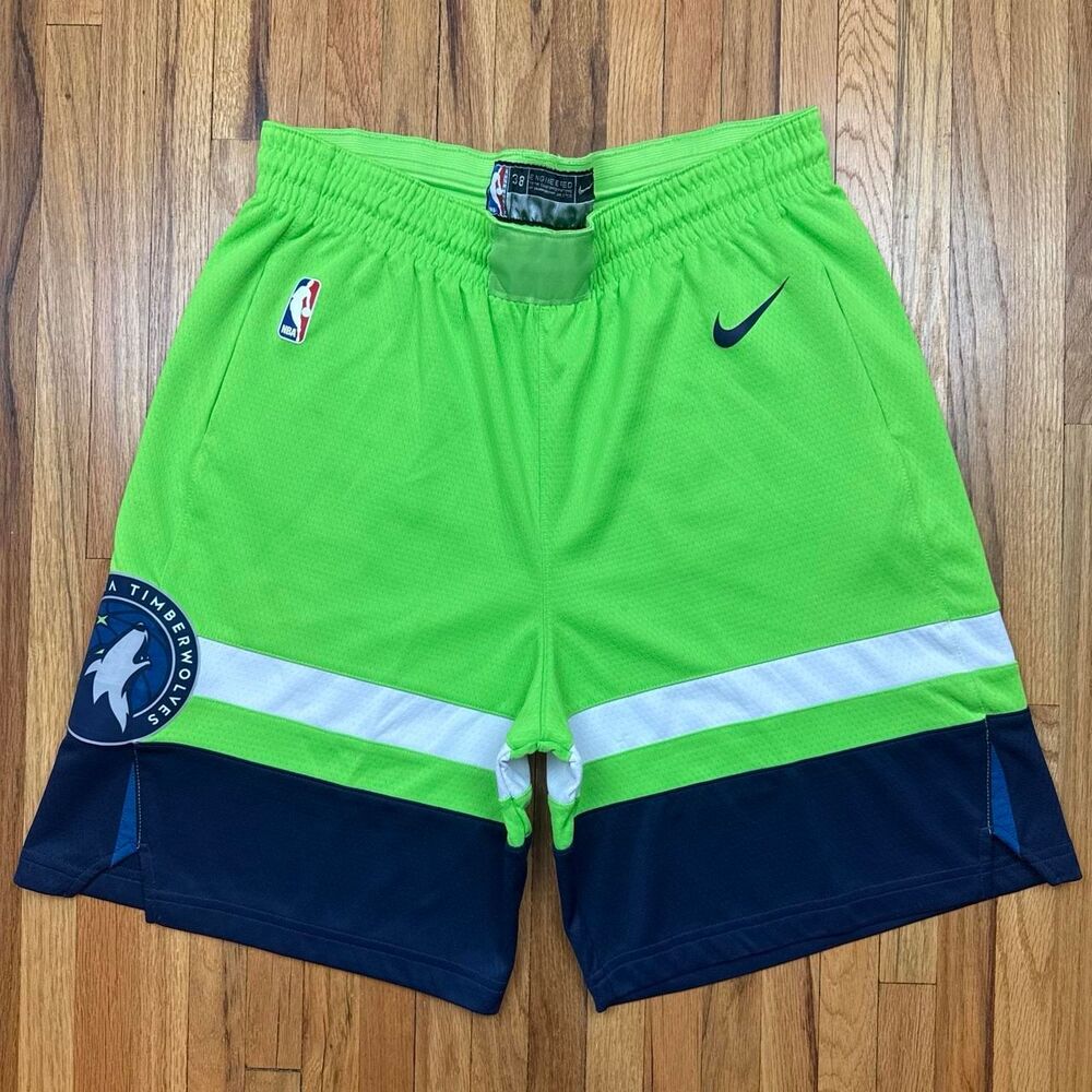 Nba Men's Green and Blue Shorts